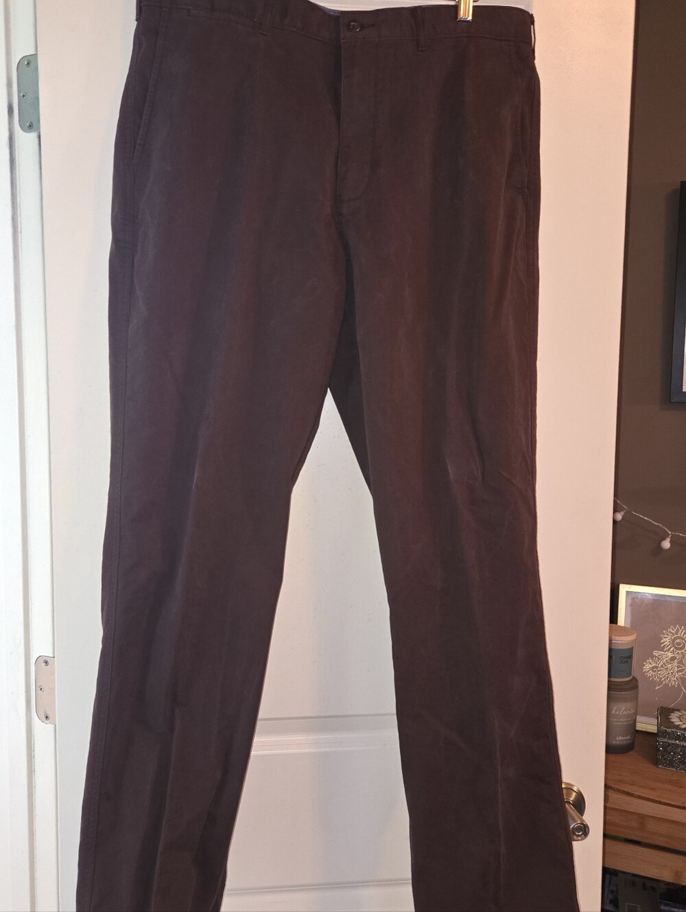 Daniel Cremieux Men's Straight-Leg Chinos - Burgundy Like New Size 36x32